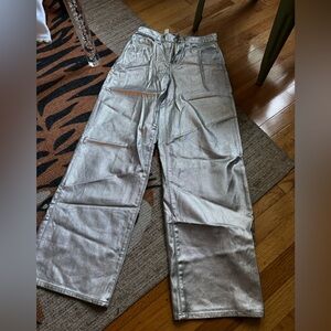 Madewell Silver Straight Leg Pants